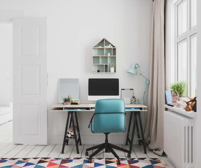 Juby-interior-design by Kirstie. Home Office Interior Design and workspace.